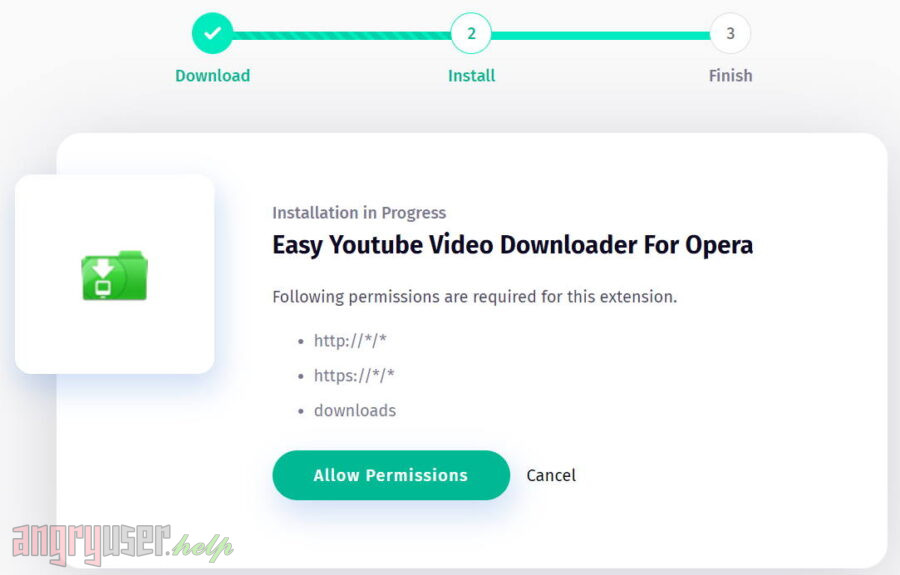 Установка Easy Youtube Video Downloader